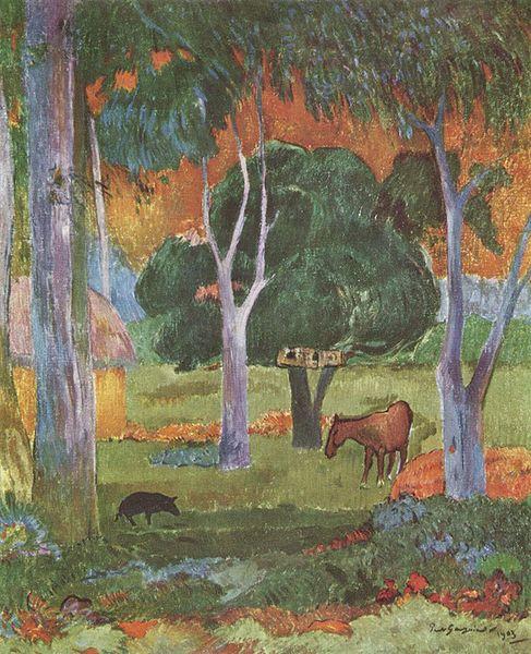 Paul Gauguin Landschaft auf La Dominique